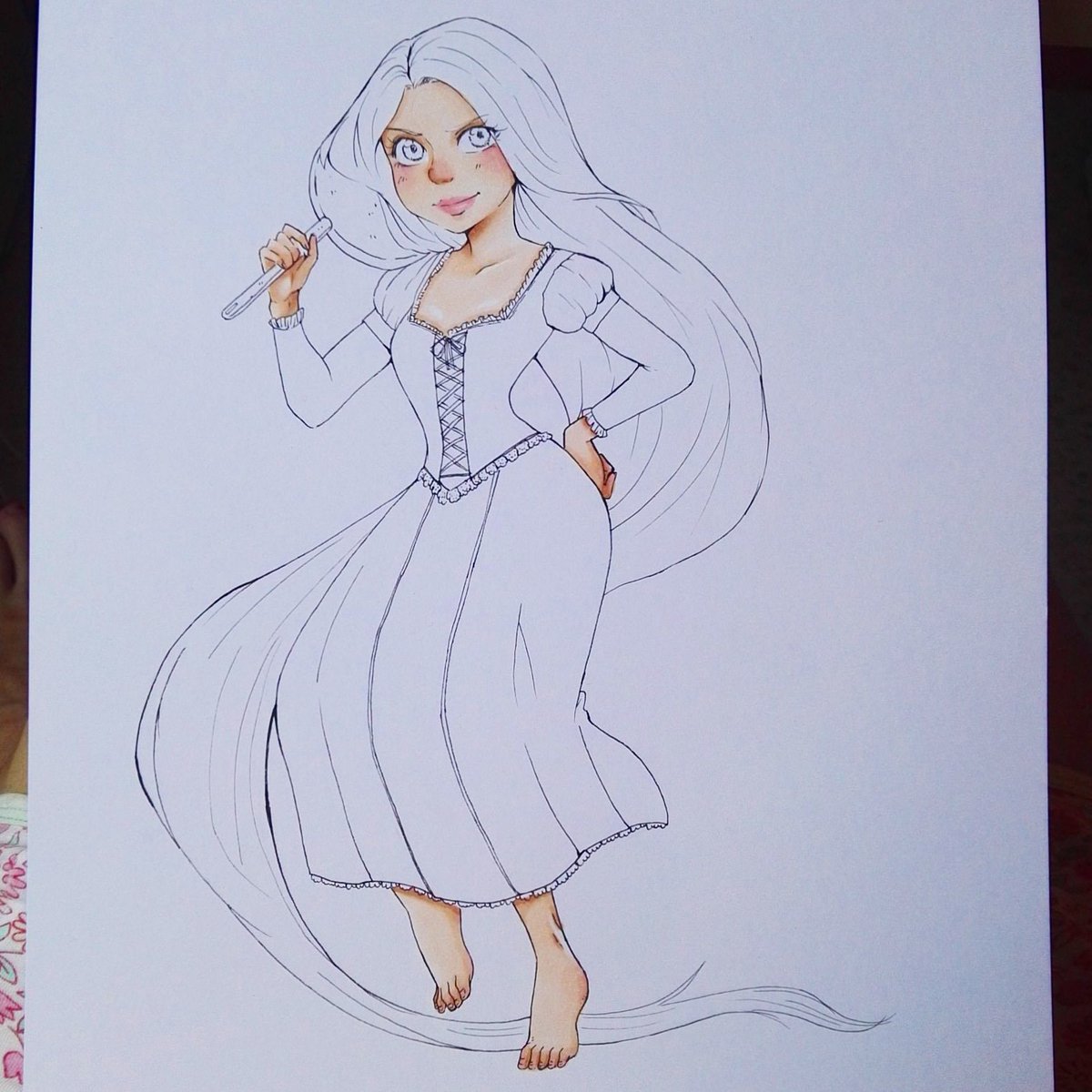 mameca094's tweet photo. You can see more drawings on my Instagram : marina094art 
@ApoyaAlArtista #art #disney #rapuncel #pinup #cute @COPIC_Official #copic #anime #manga #cartoon #cute https://t.co/eZLxYFO4Dw