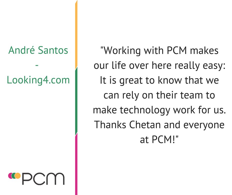 Making life easier for our clients is our #1 goal when providing IT Support. We're glad that we can make the technology at Looking4.com work for them and make it easier to get on with business.