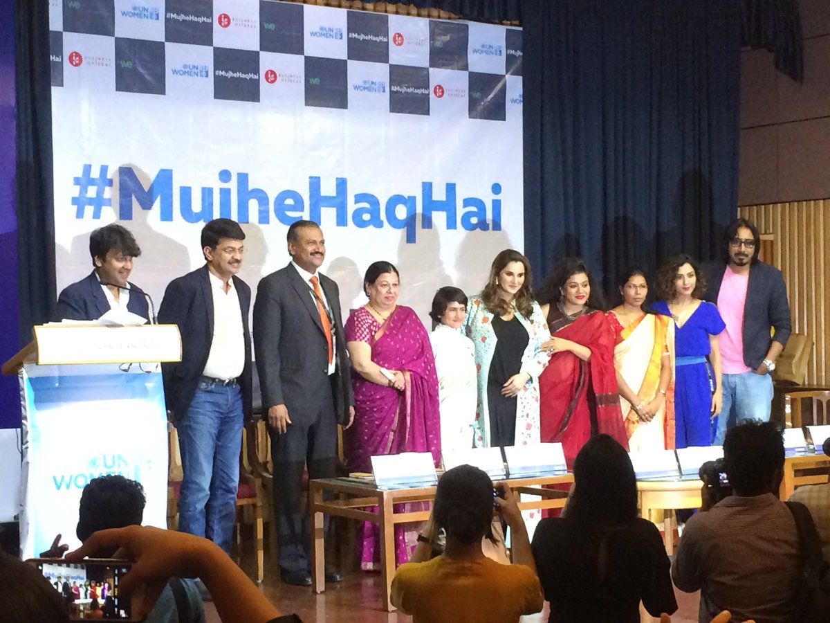 NiranjanShendge's tweet photo. Cheers to women power!! @unwomenindia @SatyamNishtha @MirzaSania @ArkoPravo19 #MujheHaqHai https://t.co/4k1UnuVgu6