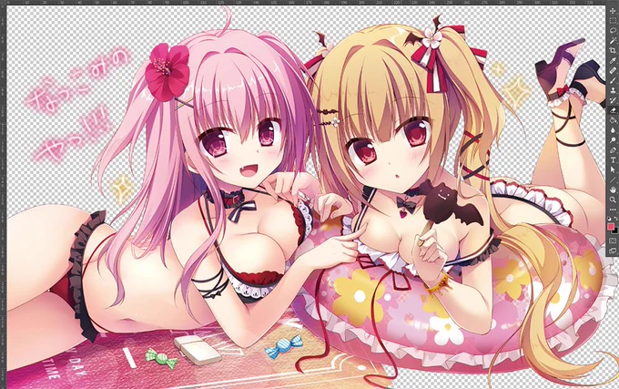 お詫びに夏コミ用のミアとアリシアおいておきます!!!夏コミが近づいてる… 
