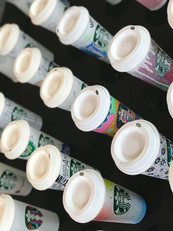 DaveHarrisonGo's tweet photo. Local artists have teamed up with @starbucks on Clough Road in #Hull to design unique reusable mugs which are being auctioned off to raise money for @MindHEY. Great project. https://t.co/FGMY969Yfx