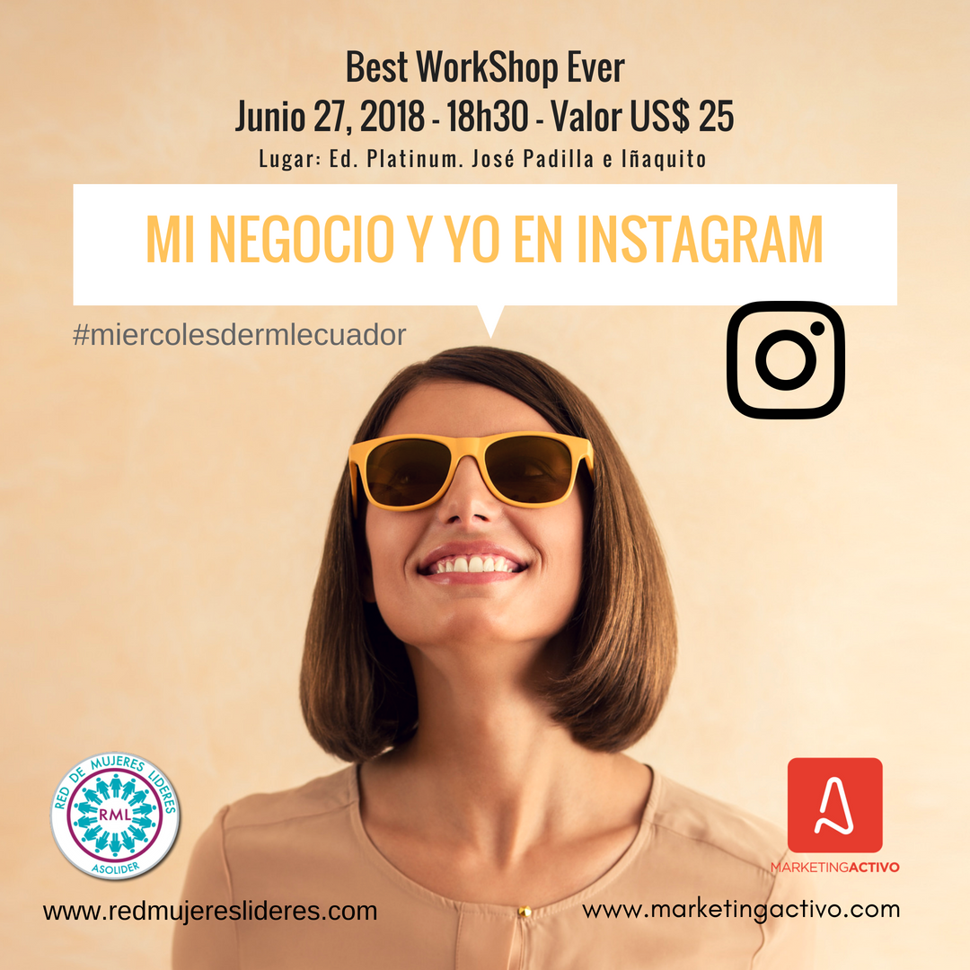 RMLecuador's tweet photo. Hoy a las 18h30 en #miercolesdermlecuador presentamos #MiNegocioyYo en #Instagram con @mabelentinajero de @MarketingActivo inscríbete en https://t.co/rYaUW3HOyC algunas fotos para los ejercicios! Valor US$25 #marketing #negocios #ideas #marcapersonal #emprendimiento https://t.co/sEXv0tGNOp