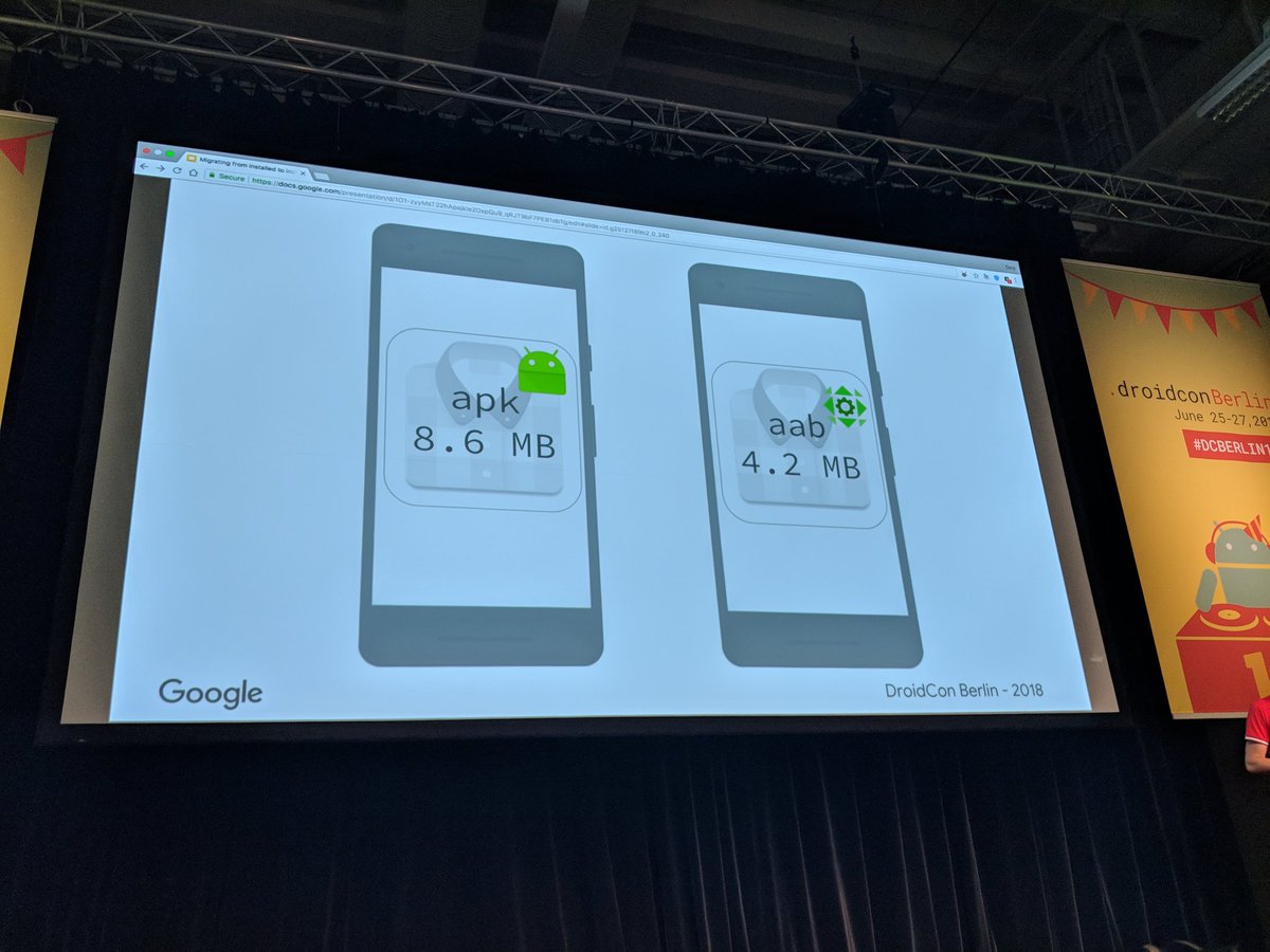 #android #appbundle reduced #Plaid app size on half!!!!
by @keyboardsurfer #DCBERLIN18