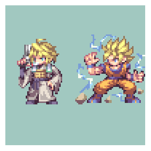 Puking Rabbit お仕事募集中 メダカ彦さんのリクエストではなく忖度で 最遊記の三蔵と悟空 Picopiyo Pixelart ドット絵