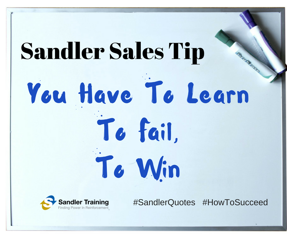 khallenbeck's tweet photo. #WhiteboardWednesday - You have to learn to fail, to win. You don't need to feel like a personal failure just because you lost a sale.
#SalesTip #SandlerRule https://t.co/kGudrBuiOM