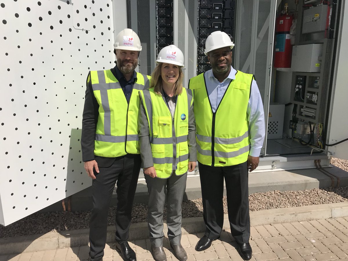 knurost's tweet photo. We may not be in the #WorldCupRussia2018 but Scotland, Norway and the Emirates are still first; in floating offshore wind and battery storage for offshore wind. #batwind launched in Peterhead today @Equinor @Masdar @Aberdeenshire https://t.co/suBb0DoqXh