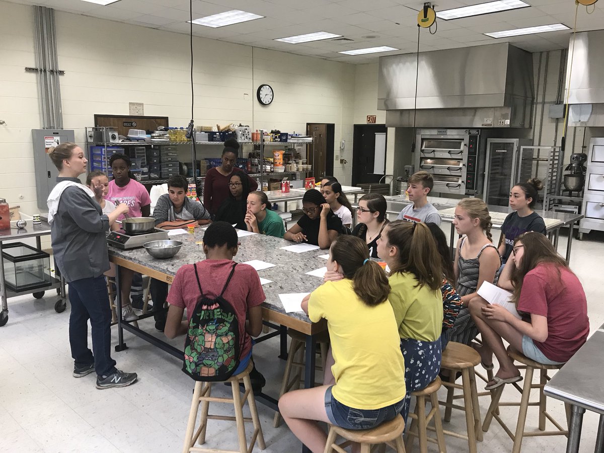 HVACTC's tweet photo. We are starting Our summer campers with home made ice cream that they will finish tomorrow @Bakingchefjay @Holicky @CCPSCTE @ccpsinfo @VirginiaCTE @ChesterfieldVa @ColleenBryant16 @PBL_Peyton @BraveTart @seriouseats @ServSafe #BakingSummerCamp https://t.co/5LEbChSprK