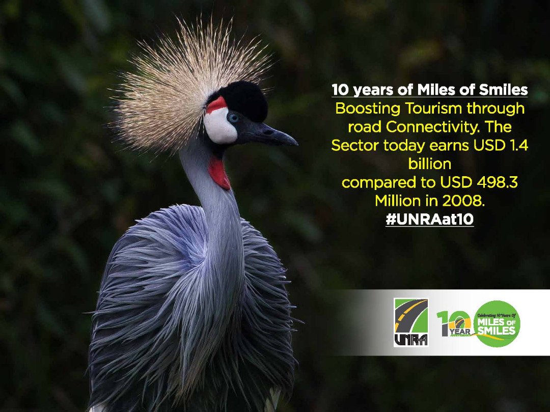 #Tourism is Uganda's fastest growing sector contributing over 24% of our Foreign Exchange Earnings. 

It's been made possible through roads  #Connectivity. 

We're packaging more tourism roads for Design &amp; Upgrading this coming  Financial Year. #UNRAworks
#UNRAat10 🎈