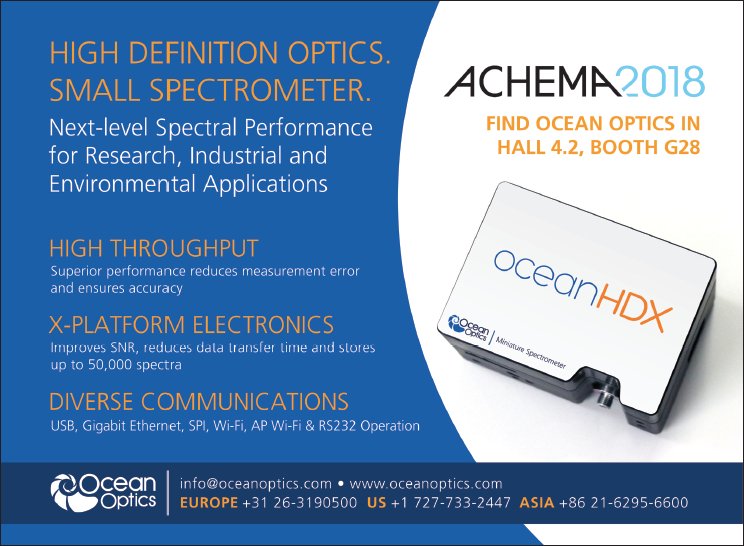 AWEIMagazine's tweet photo. @OceanOpticsEMEA appearing in the latest issue of AWE International - June 2018 #ACHEMA2018 Show Guide issue.

https://t.co/iHnkYQZURv      page 16 of our flip book

#Environmental #News #oceanHDX #MiniatureSpectrometer https://t.co/vj5j3czGU2
