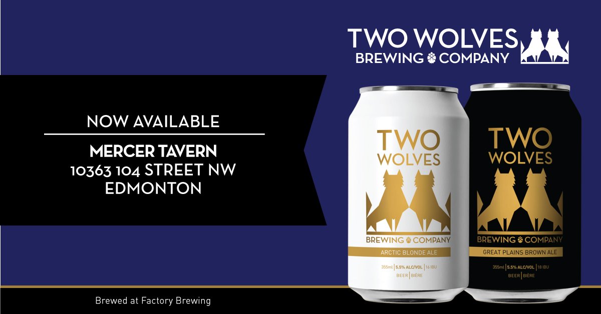 twowolvesbeer's tweet image. Two Wolves is now Available at Mercer Tavern 10363 104 Street NW, Edmonton #twowolvesbeer #mercertavern