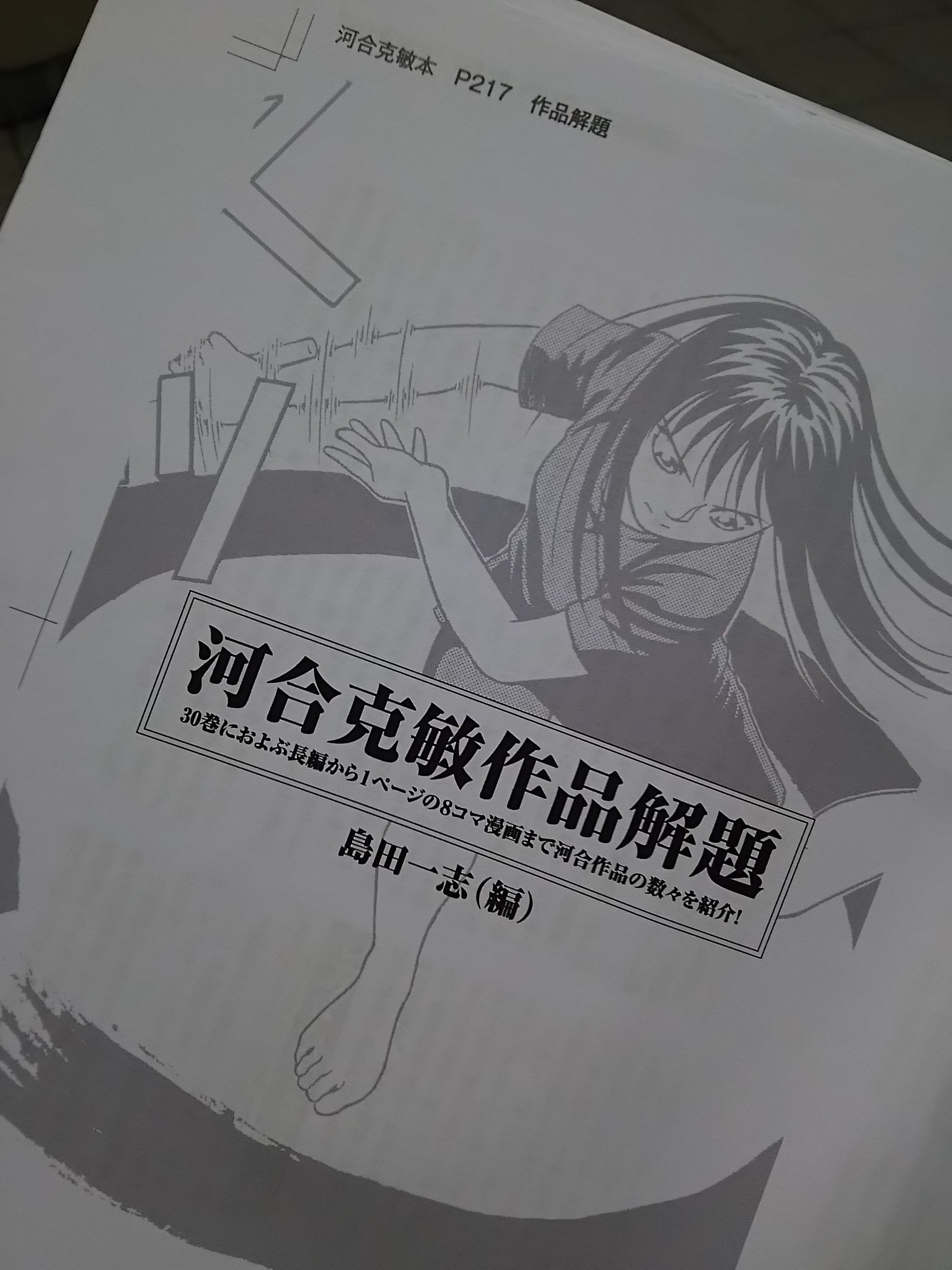 島田一志 頑張って書きました 河合克敏作品解題 危うくドラマ 重版出来 の劇中漫画 ツノひめさま を忘れるところでした 入れました 河合克敏本 の巻末に載ります 島田一志 頑張って書きました 河合克敏作品解題 危うくドラマ 重版出来 の劇中漫画 ツノひめさま を忘れるところでした 入れました 河合克敏本 の巻末に載ります