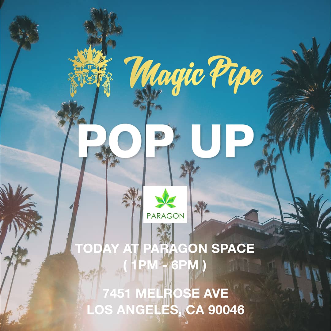 MyMagicPipe's tweet image. Happy Humpday! Keepin' it lit today at Paragon Space #LA Super excited to be hosted a pop-up from 1pm - 6pm featuring #MagicPipe (address on the flyer) #LosAngeles #CannabisCommunity #MelroseAve