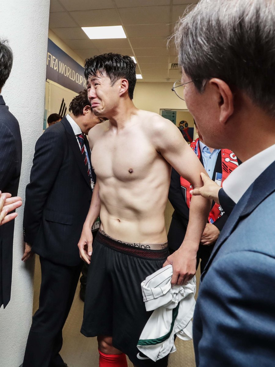 Saturday: Heung-min Son cries after South Korea lose to Mexico Wednesday: Heung-min Son cries after South Korea beat Germany The power of the #WorldCup