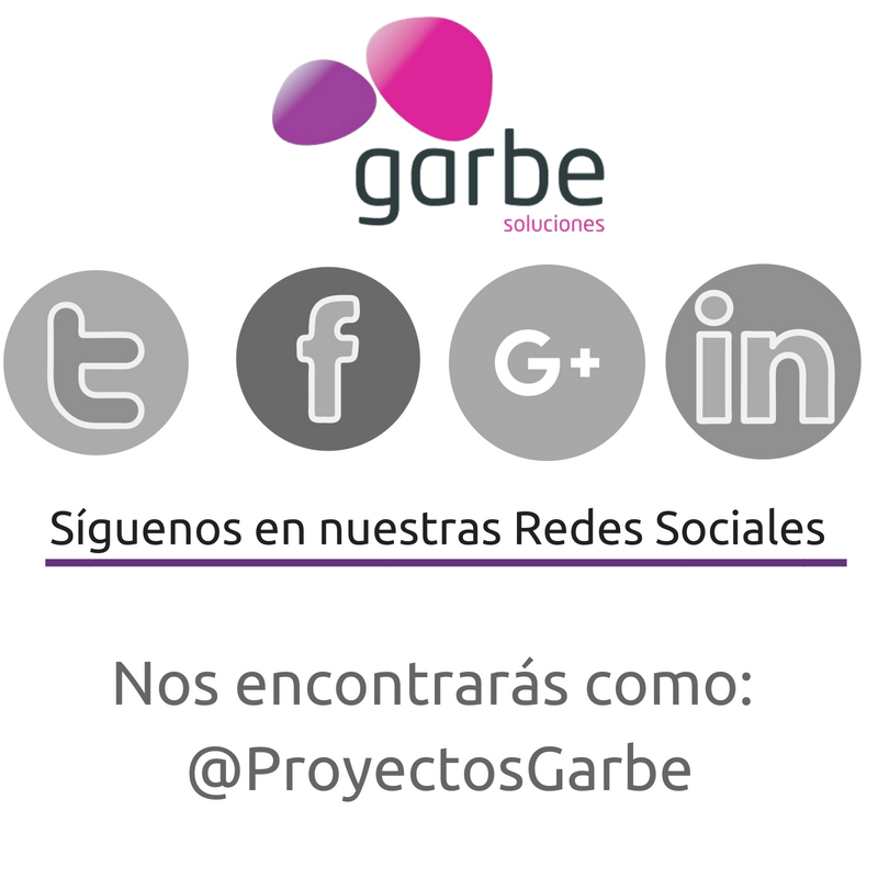 📢Síguenos en nuestras #RedesSociales
Twitter ➡️ bit.ly/2MPZ7Ib
Facebook ➡️ bit.ly/2MQf291
LinkedIn ➡️ bit.ly/2DY49ga
Google + ➡️ bit.ly/2DY3PxY
#ProyectosGarbe #EficienciaEnergetica #EnergiasRenovables #Fotovoltaica #SolarTermica