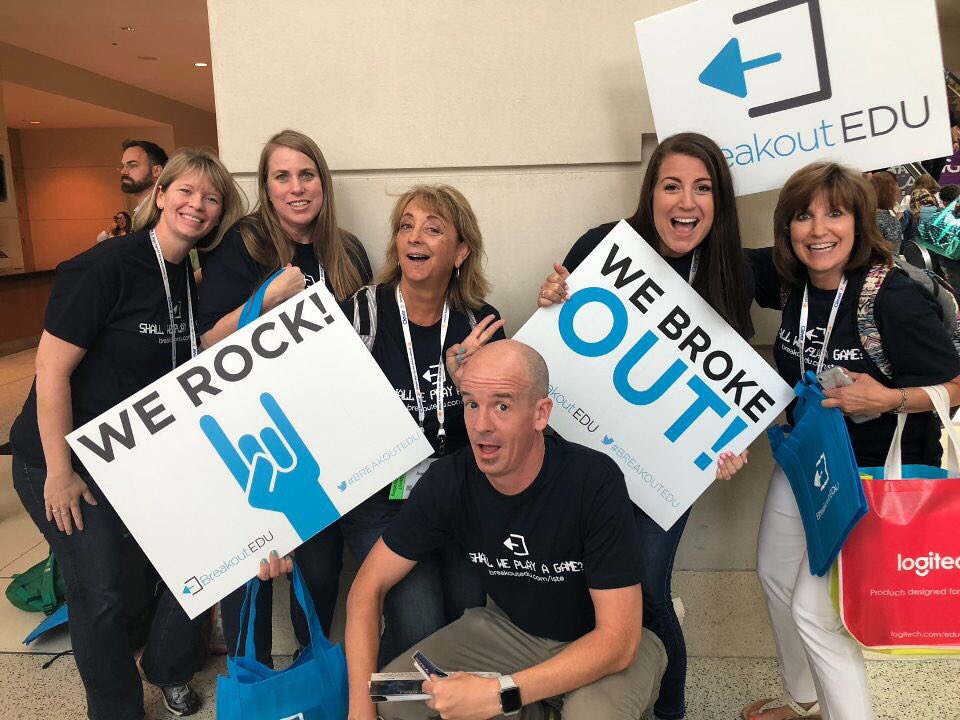 Thank You <a href="/breakoutEDU/">Breakout EDU</a> for making our #ISTE18 experience amazing! Your digital Breakouts challenged us and brought us closer as a TEAM! #AWESOME