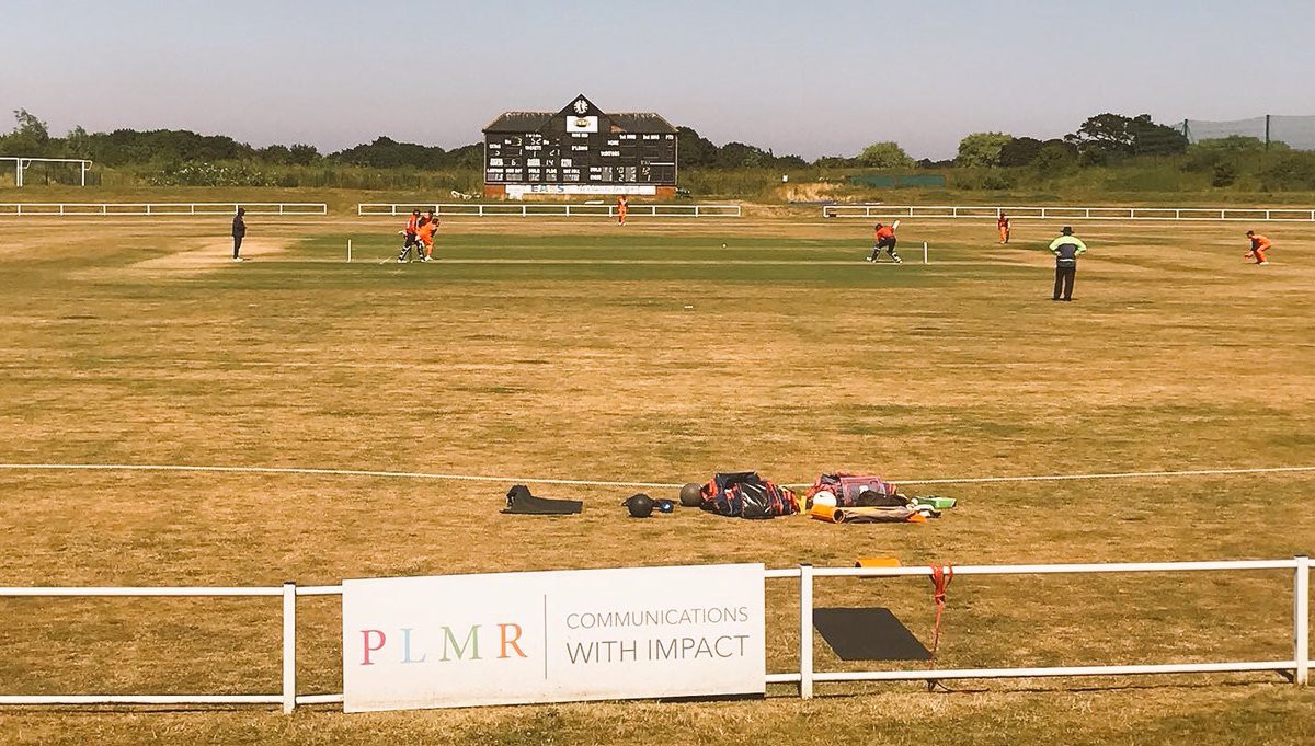 Our sponsor board from @PLMRLtd is proudly on display as an @EssexCricket XI take on the @KNCBcricket Development XI at Garon Park today. #lovelyweatherforit
