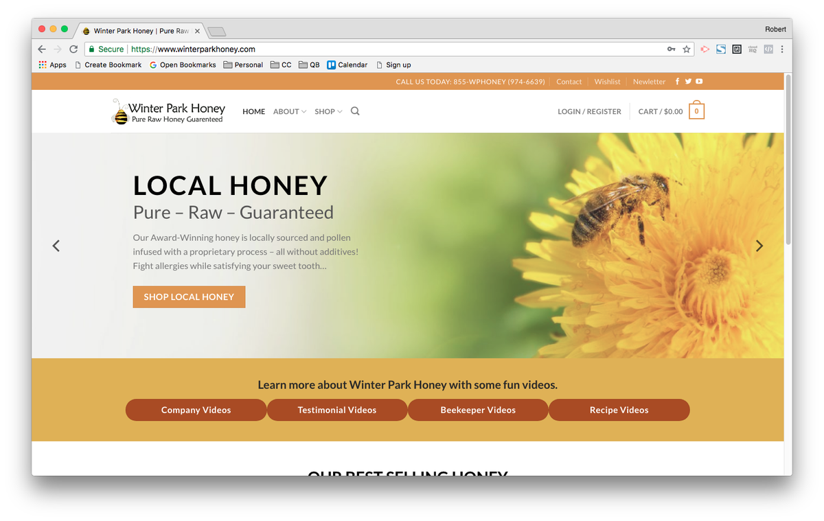 rztoler's tweet photo. Another new #WooCommerce website released. This patented process from a pair of chemists, make your local honey unlike any other. #ecommerce #wordpress https://t.co/DNyYyFzzr2 https://t.co/lVbdauPOnn