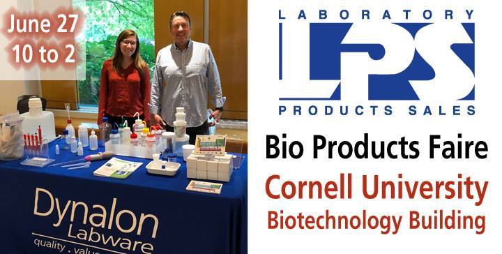 Dynalon's tweet image. Morgan and Martin showing off our plastic lab supplies. Please stop by for some antics and free goodies! #LabProductSales #Cornell #freestuff #DynalonLabware #Science #LabSupplies