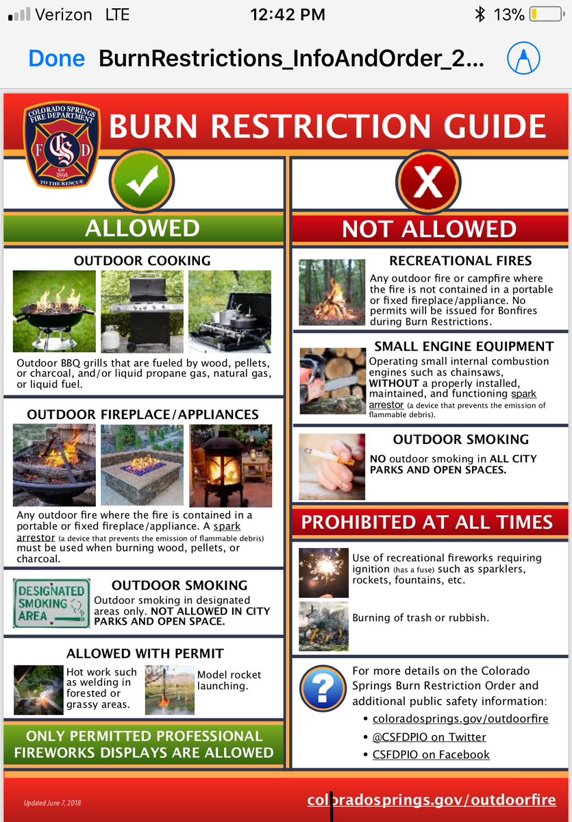 CSFDPIO's tweet photo. #VeryHighFireDanger today in #ColoradoSprings. Be alert, extinguish #butts appropriately and avoid any heat sources outside. Call #911 early for smoke! #burnrestriction in place. Know the #law. https://t.co/ukMFkGWSDR