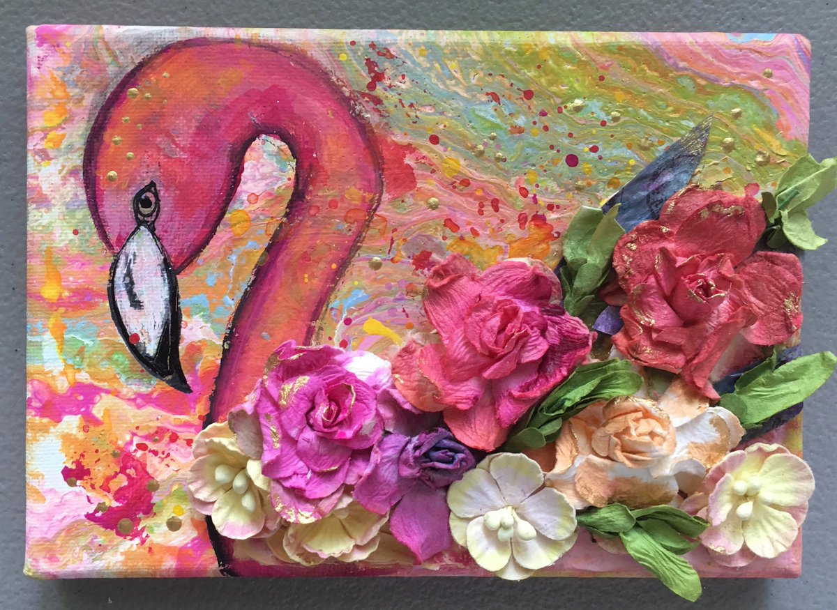 Excited to share the latest addition to my #etsy shop: Flamingo Art, Pink Flamingo 5x7 Canvas Acrylic Mixed Media Art, Flamingo Wall Art, Pink Flamingo Canvas, Mixed Media Flamingos, 5x7 Canvas etsy.me/2KgQngj #art #mixedmedia #flamingoart #flamingowallart #pin
