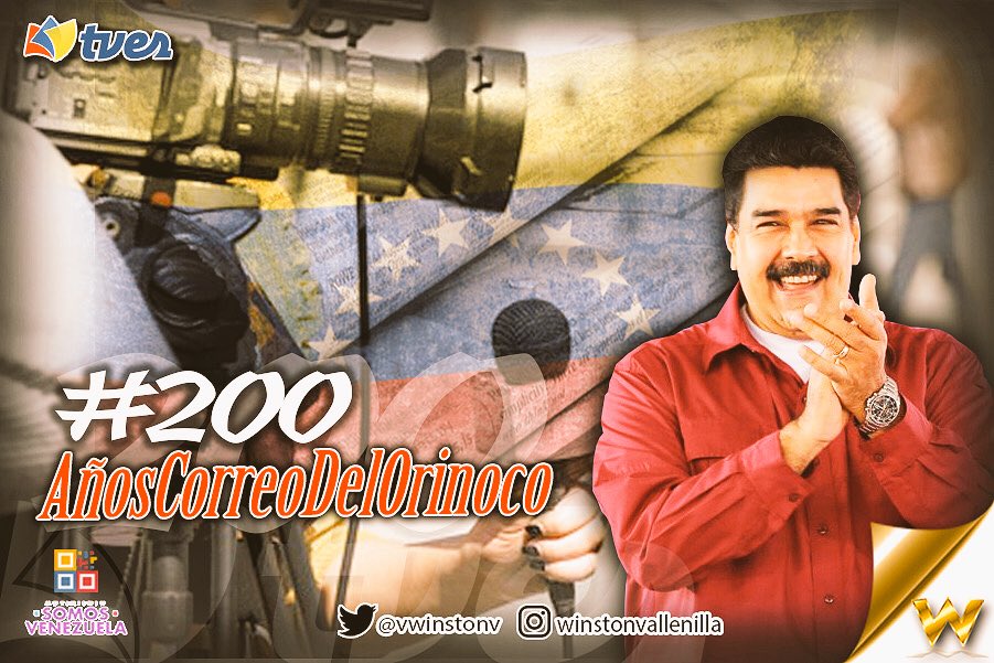 vwinstonv's tweet photo. Hace 200 años comenzó la embestida comunicacional que nos dejó nuestro Libertador Simón Bolívar para impartir la verdad al pueblo venezolano y en pleno siglo XXI seguimos ese camino de la mano del Pdte. @NicolasMaduro hoy vivimos los #200AñosCorreoDelOrinoco ¡Viva Venezuela! https://t.co/JRQB3rTkUU