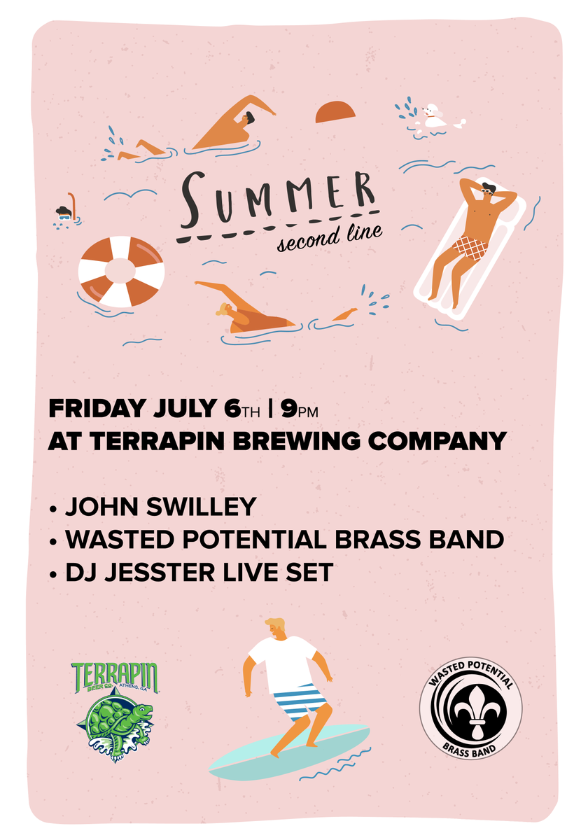 WastedBrass's tweet photo. july 6th gig @TerrapinBeerCo in athens.. #WPBB playing and @jesstermix77 DJing https://t.co/kwEgrwGumC