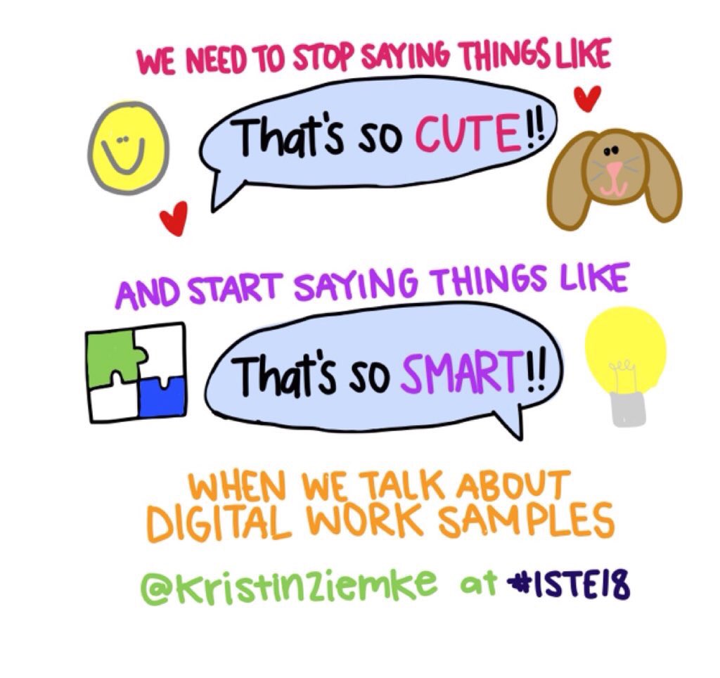 This #sketchnote from <a href="/RonitShapiro/">Ronit Shapiro</a> made my day! Thank you Ronit! Let’s look through the lens of smart thinking when we discuss ALL student work. #iste18 @iste <a href="/HeinemannPub/">Heinemann</a>