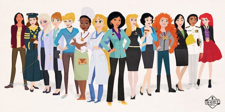 Eagles46Library's tweet photo. Artist Portrays Disney Princesses as Successful Business Women With Powerful Backstories https://t.co/Y0VWaxm8uX https://t.co/ZegrzJPSLt