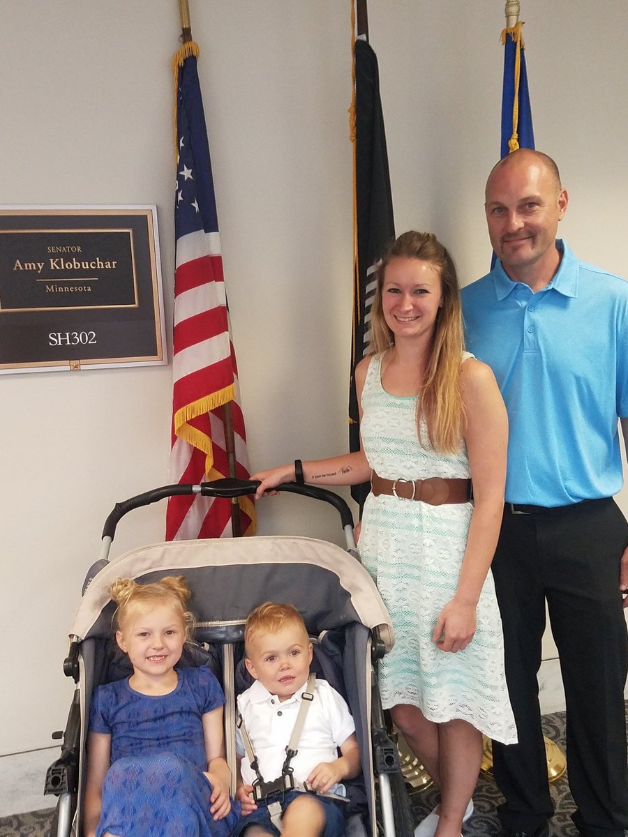 childrenspolicy's tweet photo. Charlie and his family are starting @speaknowforkids Family Advocacy Day at @SenAmyKlobuchar’s office. #GoBig #SpeakNowForKids https://t.co/crbPh0Uu31