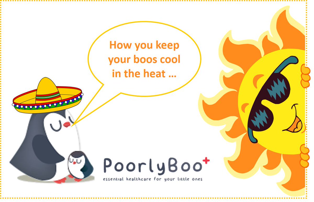 Tips to keep your boos cool in the heat: 

☀️Keep them out of direct sunlight
☀️Apply sun cream
☀️Sunhats 
☀️Paddling pool
☀️Cold bath before bedtime
☀️Close bedroom blinds/curtains in the day
☀️Keep pyjamas &amp; bedding to a minimum   
☀️Keep hydrated! 🍼