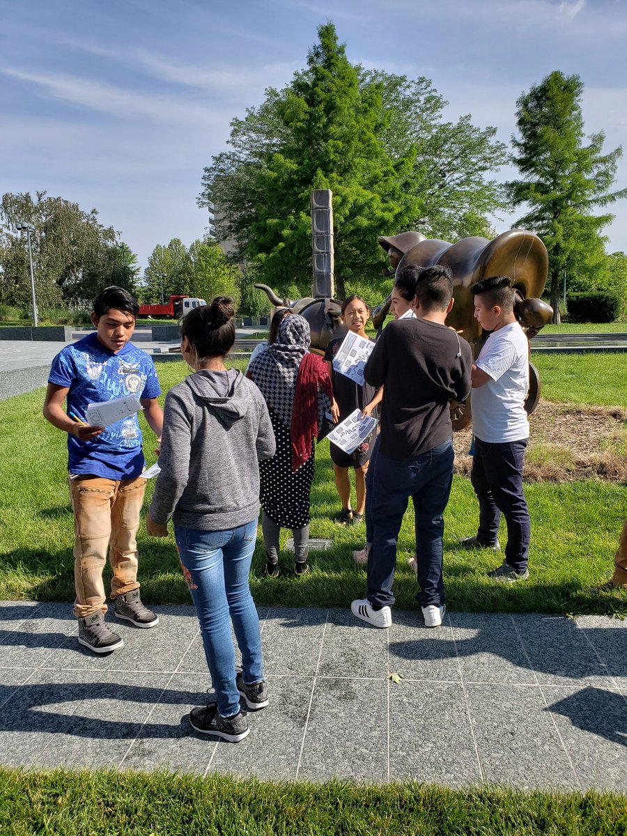 Sculpture Garden Scavenger Hunt fun <a href="/joslynartmuseum/">Joslyn Art Museum</a>  We are #OPSProud!