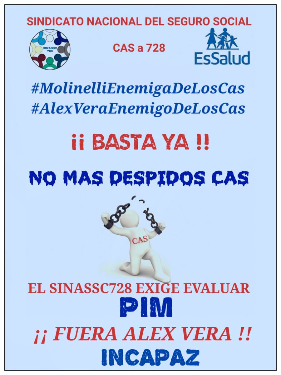 Dorina20392539's tweet photo. @MTPE_Peru los Cas de @EsSaludPeru siguen siendo vulnerables, @FioreMolinelli no vela por asegurados. @SINAMSSOP1 ?#NoAlCeseMasivo https://t.co/BU7OgOpuUm