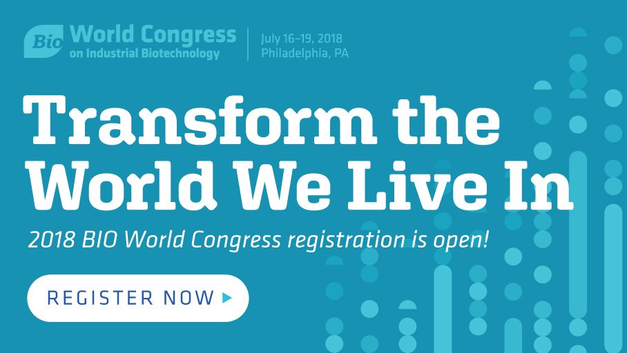 Bio-based Industries Consortium (@biconsortium) on Twitter photo Register now and meet <a href="/DCarrez/">Dirk Carrez</a> at #BIOWC18, the world's largest conference on industrial #biotech taking place in Philadelphia, July 16-19, 2018!
Attendee list now available for view. bio.org/events/bio-wor… Register now and meet <a href="/DCarrez/">Dirk Carrez</a> at #BIOWC18, the world's largest conference on industrial #biotech taking place in Philadelphia, July 16-19, 2018!
Attendee list now available for view. bio.org/events/bio-wor…