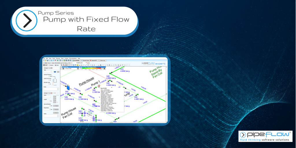 pipeflow's tweet photo. NEW! #PipeFlowExpert #Pump Series
Pump with Fixed #Flow Rate
https://t.co/2bix8063Fv

Add a pump with a fixed flow rate in a #PipingSystem. The #software then calculates the pump head required for the given flow rate, considering all other flows &amp; pressures throughout the system. https://t.co/JYD3a251Er