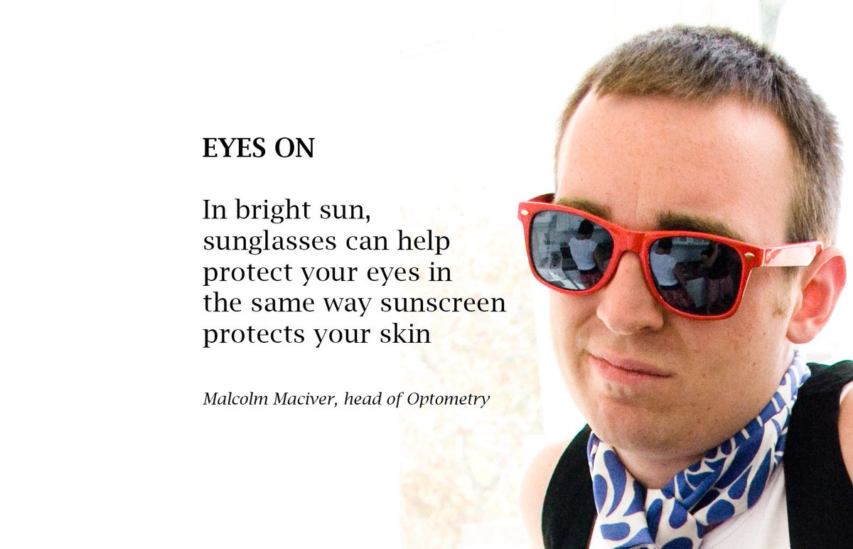 Top advice #NationalSunglassesDay #eyecare #eyehealth #optometry <a href="/UoPScience/">UoP Faculty of Science & Health</a>