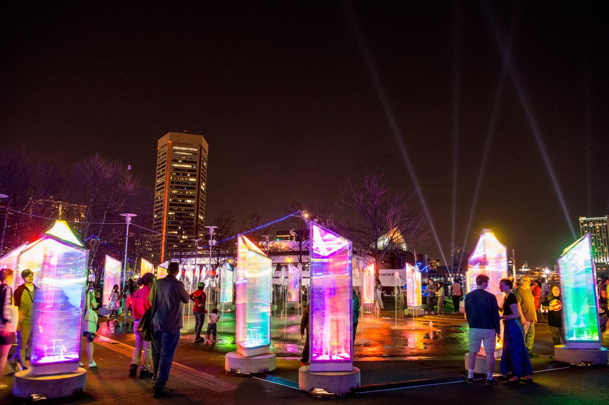 Artists are now invited to submit proposals for the fourth annual Light City, April 5-April 13, 2019! Deadline to apply is Monday, Aug. 27: bit.ly/LCCFE2019 (📷: Crystal Whitman)