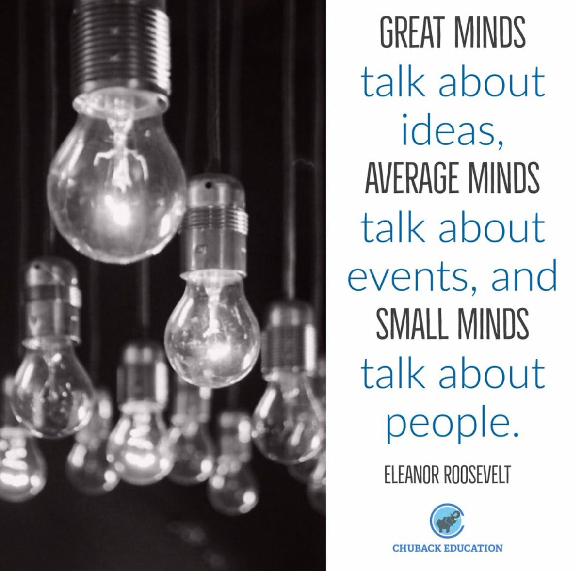 #InspirationalQuotes #chubackeducation #eleanorroosevelt