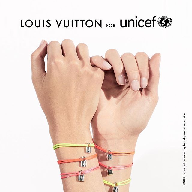 Louis Vuitton on X: Support @UNICEF with #LouisVuitton. This year, the  Silver Lockit bracelet is back in new fluorescent colors, with $100 going  to the #MAKEAPROMISE for @UNICEF to help vulnerable children.