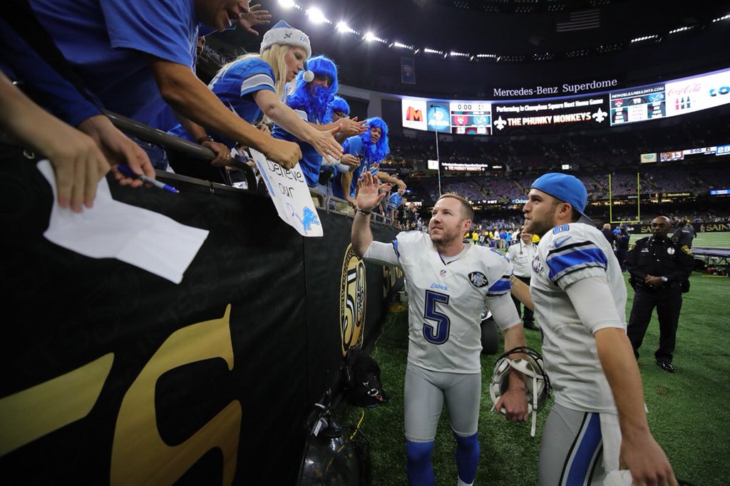 NolaMomfia's tweet photo. @lions @sportstori #onepridecast @MattPrater_5 holds the record for most extra points kicked in a season, with 75. This happened in 2013 while playing for the Denver Broncos. https://t.co/gbZLkZDy7t