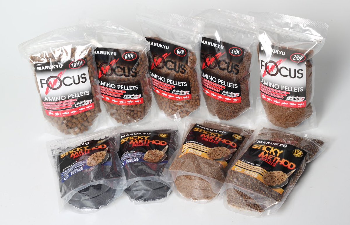 marukyuuk's tweet photo. Have you seen the new range of Focus Amino pellets and Sticky Method pellets yet?
Focus Amino pellets now come in 10mm size, and there are also 2 new Sticky Method pellet flavours: scopex and skrill. #Marukyu #FocusAmino #StickyMethod https://t.co/fbfekrF0d7