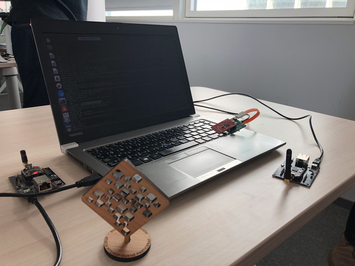 Just demonstrated interoperability of Constrained Join Protocol #CoJP under standardization in <a href="/ietf/">@IETF</a> #6TiSCH between @OpenWSN and a Contiki-based implementation, during <a href="/FInterop/">F-Interop</a> plugtest event <a href="/inria_paris/">Centre Inria de Paris</a>!

tools.ietf.org/html/draft-iet…