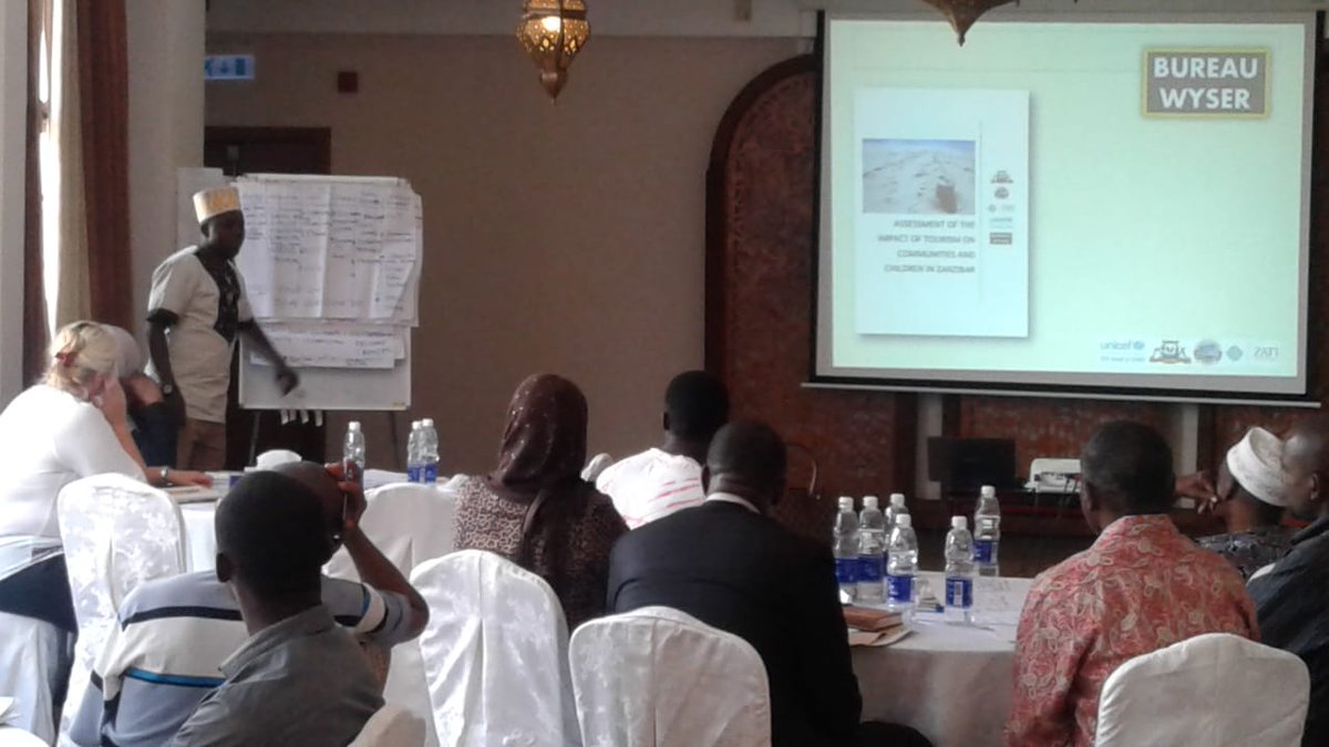 Action planning workshop with tourism stakeholders in Stone Town, Zanzibar. A lot of interest to strengthen local economic linkages and educate tourists about Zanzibar culture. <a href="/UNICEFTanzania/">UNICEF Tanzania</a>