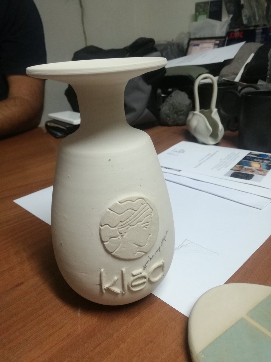 It's all about #Clay ! Our new Alabastron Greek pot is being prepared !! #klēa #Evoo #GreekPottery