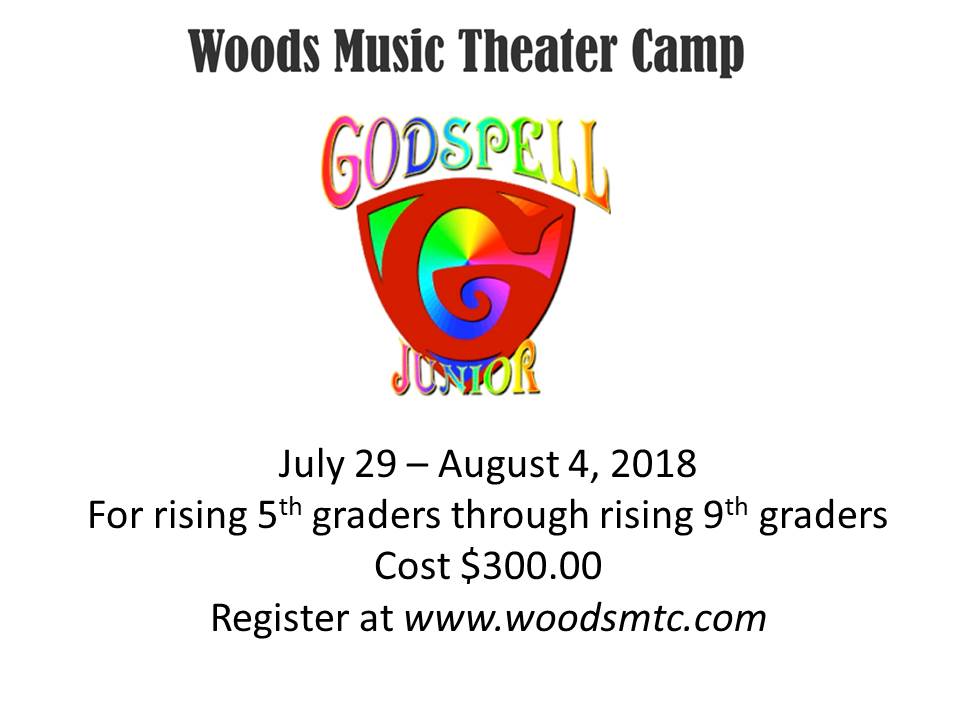 Woods Music Theater Camp is almost here! We will put on a show in a week, that revolves around the bible, and teaches us about Jesus. Learn more and register online: woodschurch.org/musicministry/…