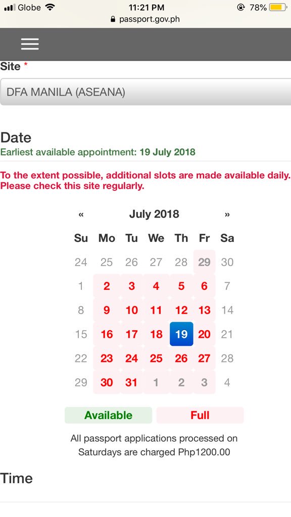 Dfa slots for appointment