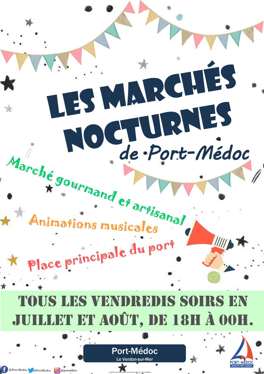 PortMedoc's tweet image. J-8 avant la reprise de nos #marchésnocturnes estivaux !!! 🤩🧀🥖🍞🌮🌯🥘🍿🍥🍡🍦🍩🍪🍫🍭🍺🥂🍷🎇✨🎉⚓⛵