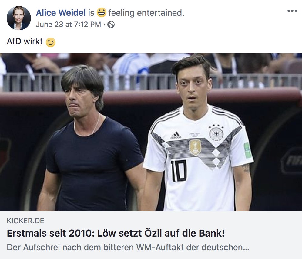 Liebe Mitbürger, 
nach dieser bitteren Niederlage ist kein Platz für Schuldzuweisungen. Jetzt ist es Zeit für uns, unsere Differenzen beiseite zu legen, als Nation zusammenzukommen und gemeinsam der AfD die Schuld zu geben.