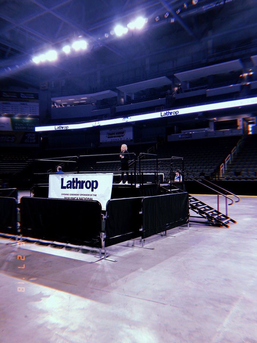 NastiaLiukin's tweet photo. *shoots one music video and thinks she can sing* thanks @chuckwicksmusic... kidding, obvi. excited to keynote the opening ceremony at the ymca national championships today! https://t.co/P80t3tgAJu