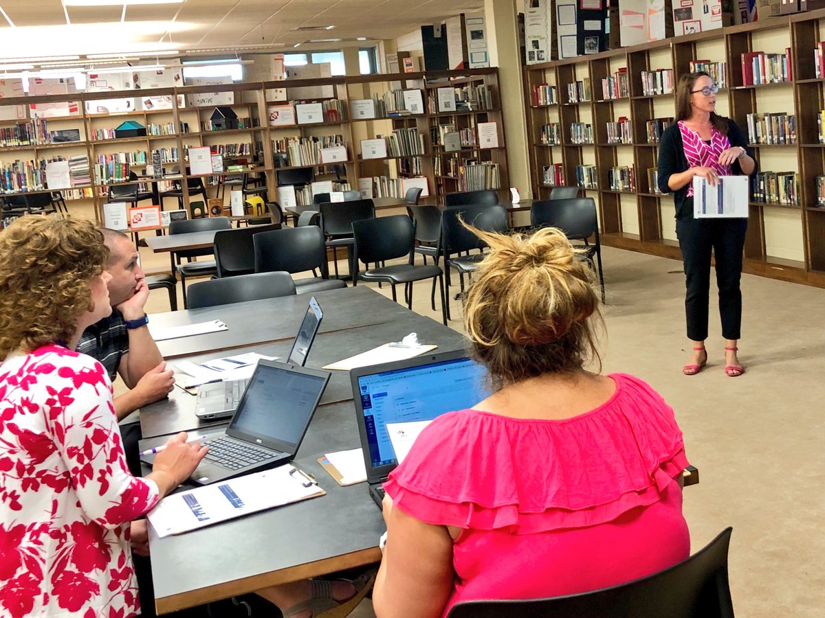 halltl's tweet photo. Some of the dedicated administrators from #hickoryschools are here to kickoff the administrator feedback sessions for our #HPSBlendED Canvas courses. https://t.co/GTWlpxy2Z1