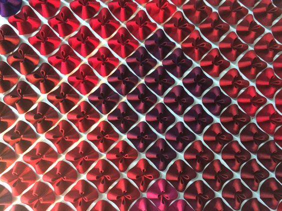 This rosette design comes in many colours and sizes contact us if you looking for a creative abstract wall art. #acoustic #wallcoverings #art